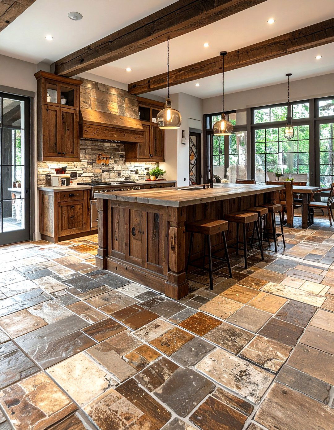 Tumbled Stone - 30 kitchen texture ideas