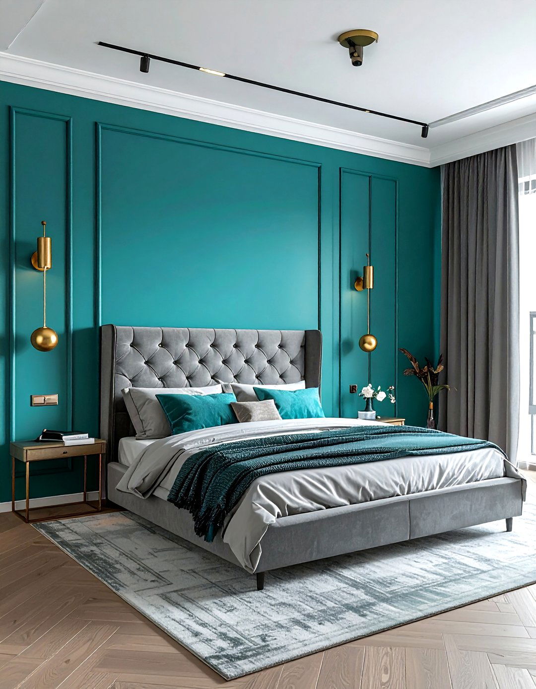 Turquoise Accent Wall - 30 turquoise decor ideas