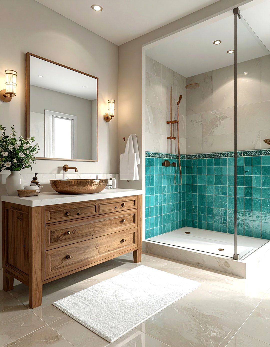 Turquoise Accent - 30 Southwestern home decor ideas