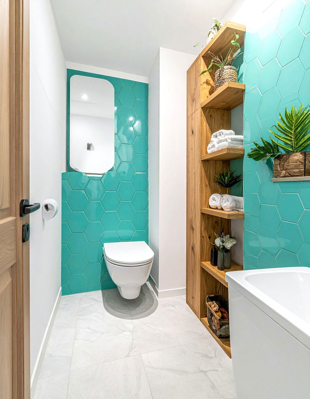 Turquoise Bathroom Tile - 30 blue bathroom ideas