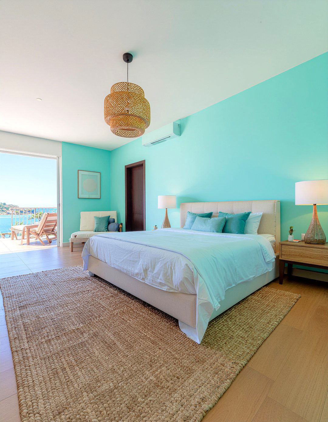 Turquoise Bedroom Walls - 30 Caribbean bedroom ideas