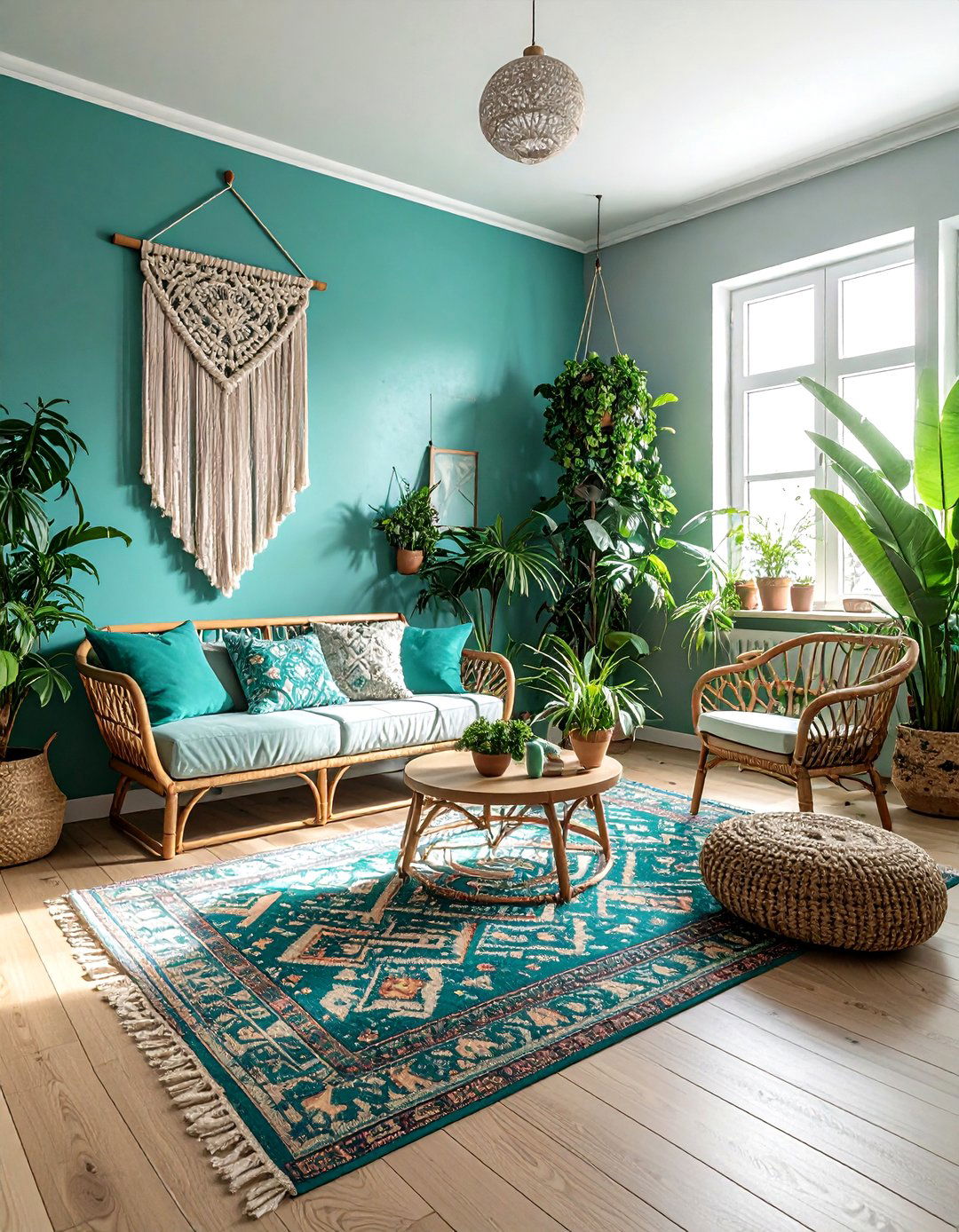 Turquoise Boho Room - 30 turquoise decor ideas