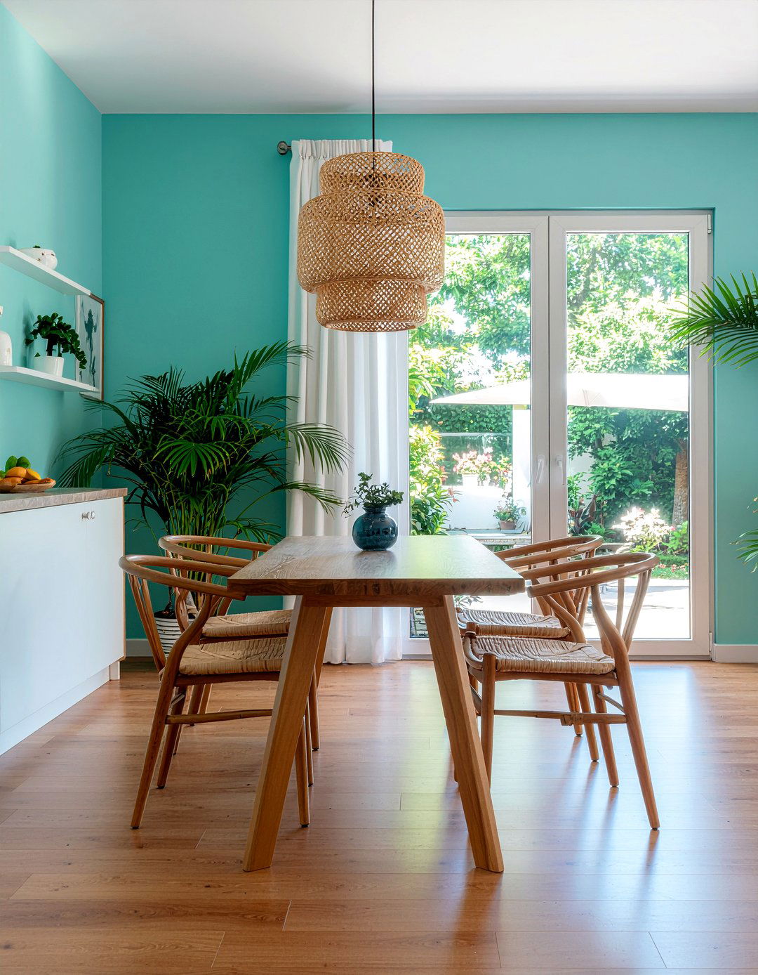Turquoise Dining Room - 30 ocean-inspired dining room ideas
