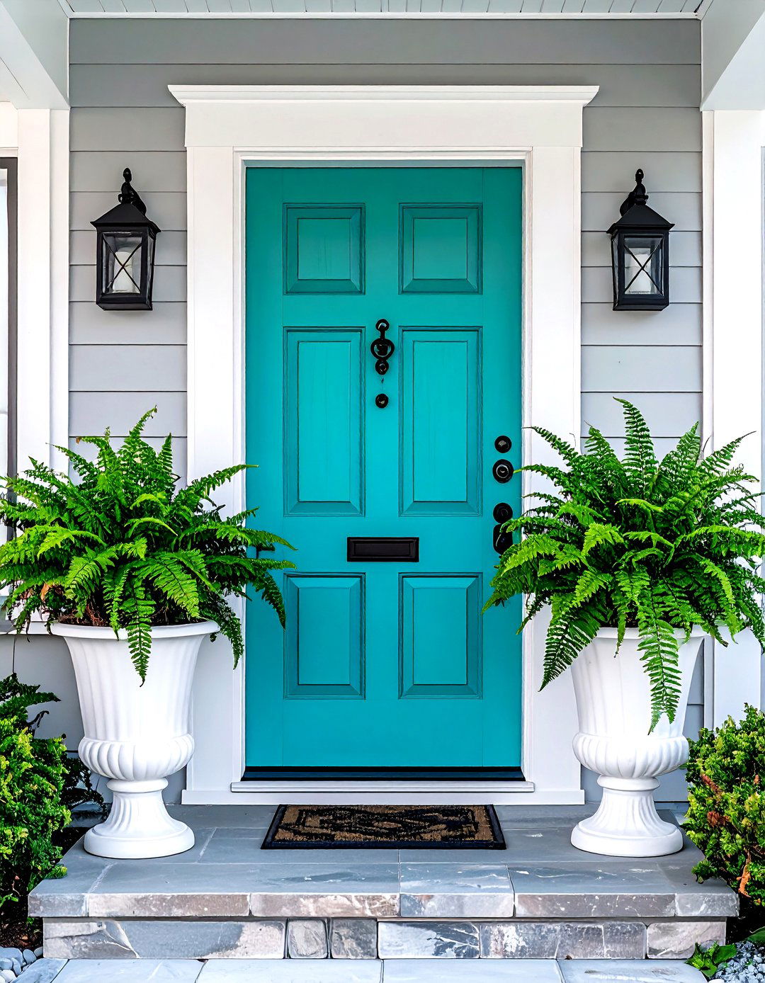 Turquoise Front Door - 30 turquoise decor ideas