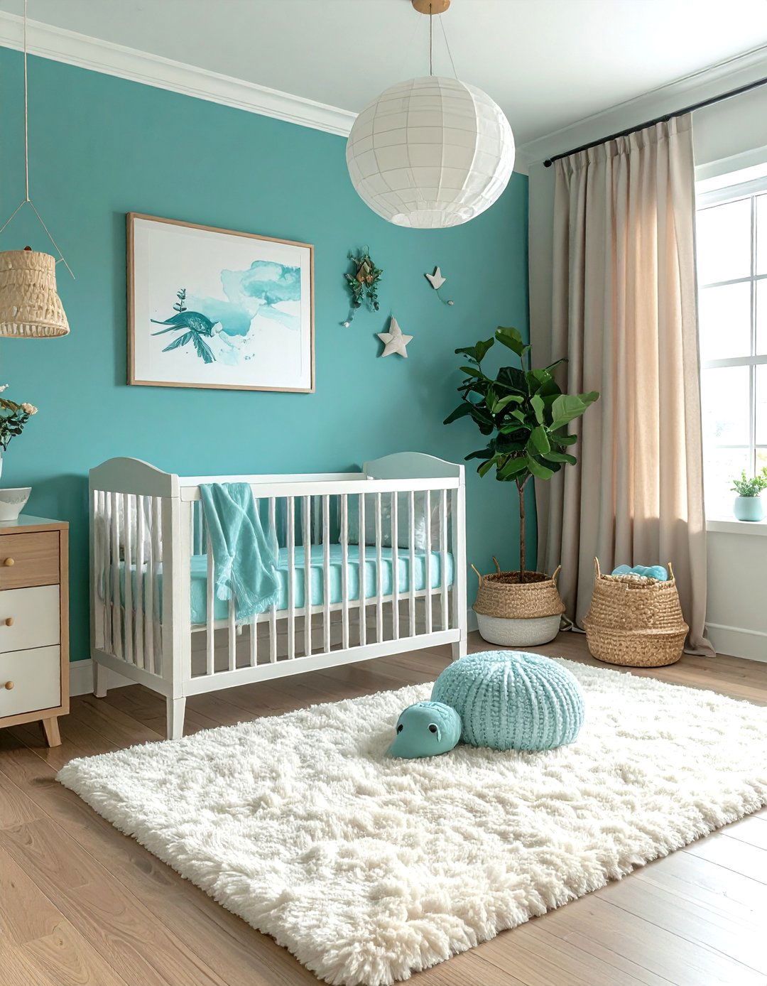 Turquoise Nursery - 30 turquoise decor ideas