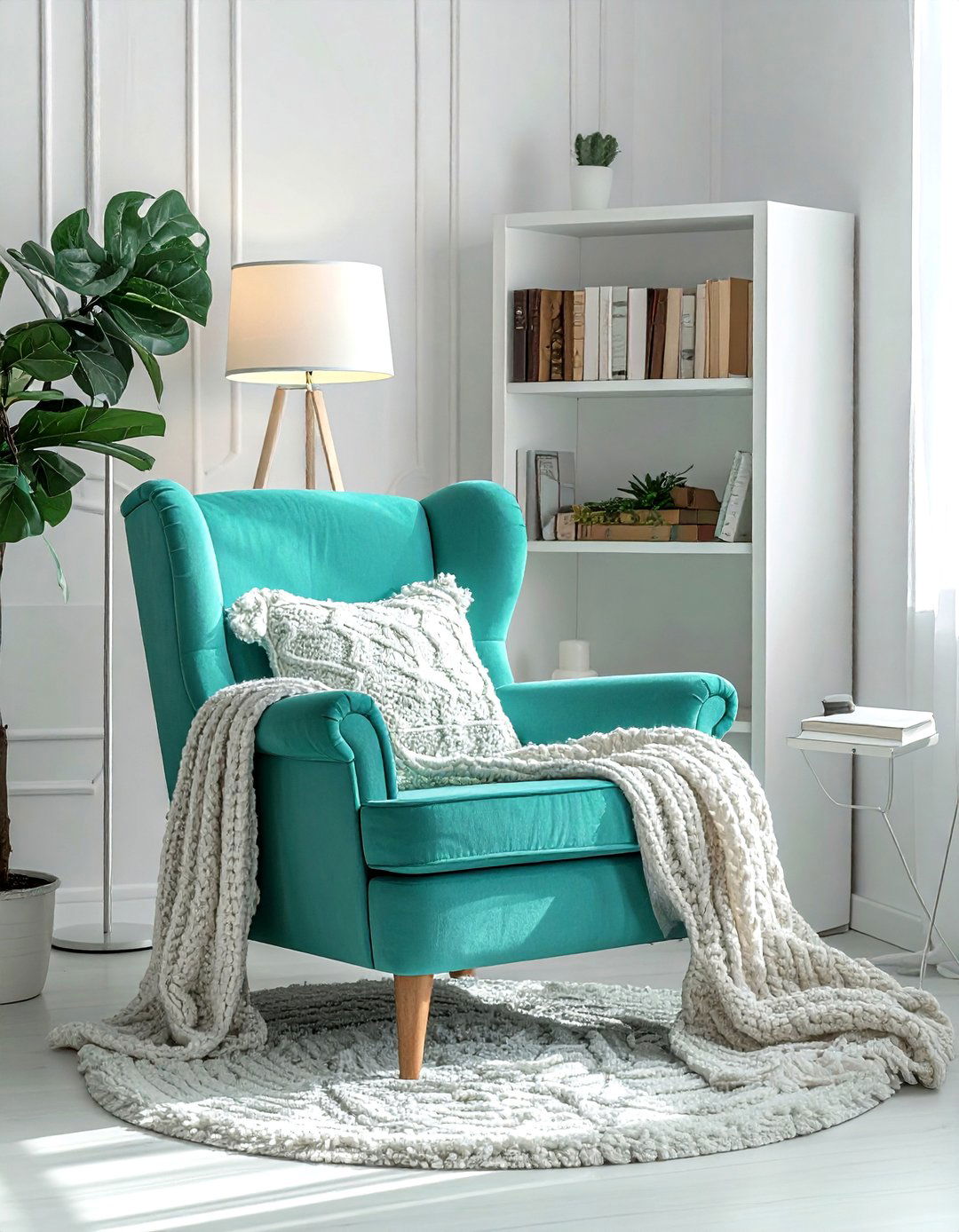 Turquoise Reading Nook - 30 turquoise decor ideas