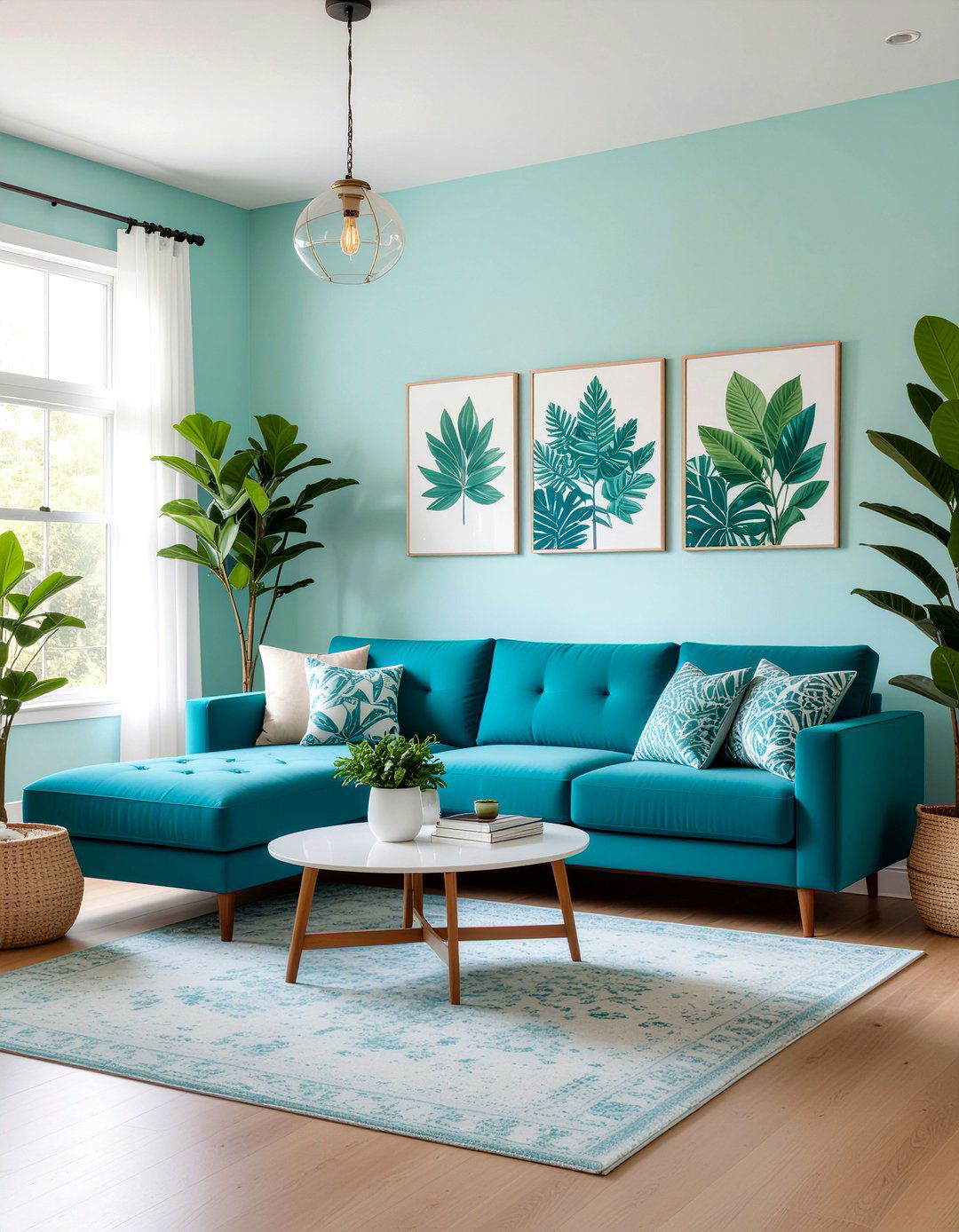 Turquoise and green living room - 30 turquoise living room ideas