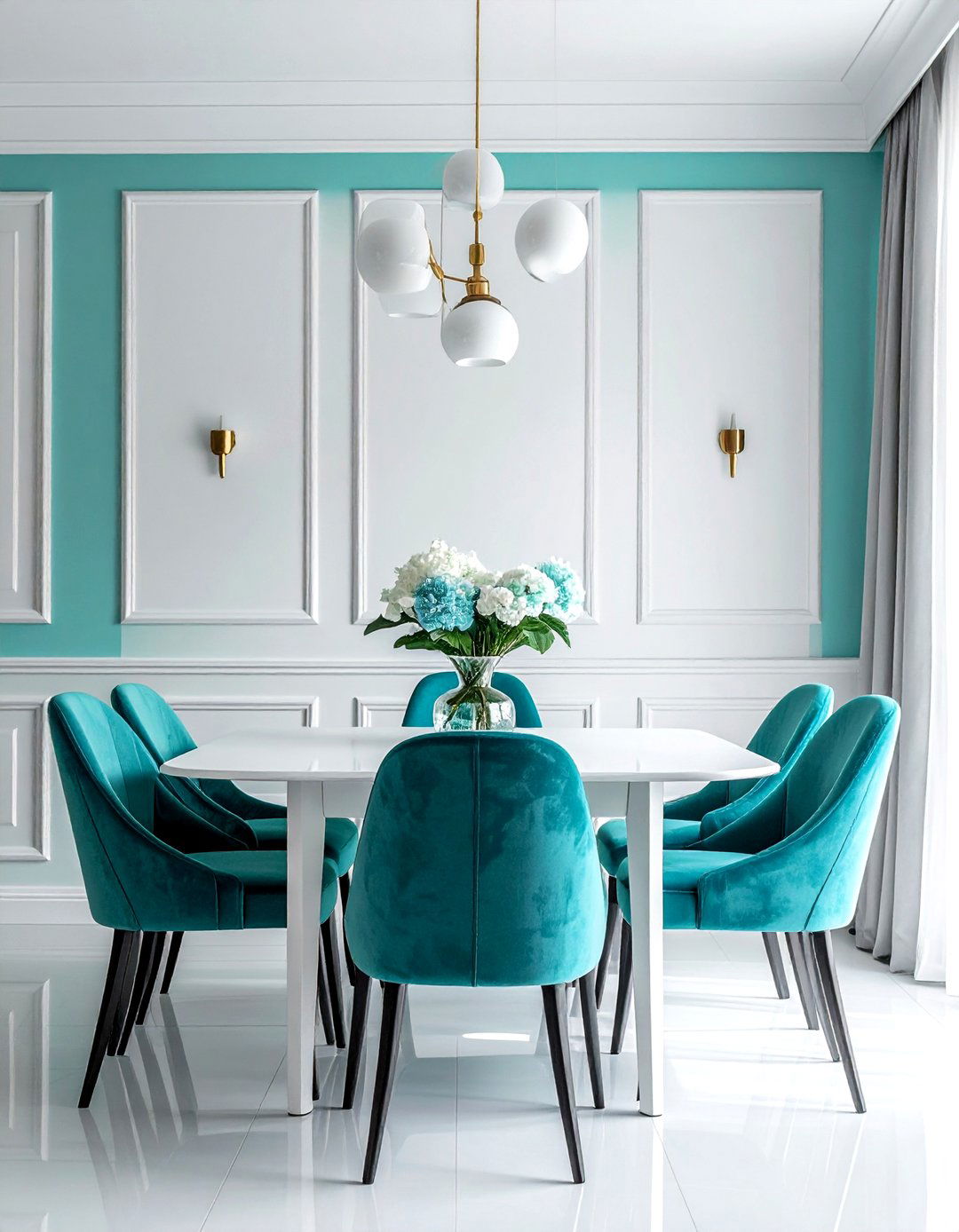 30 Vibrant Turquoise Dining Room Ideas to Brighten Home