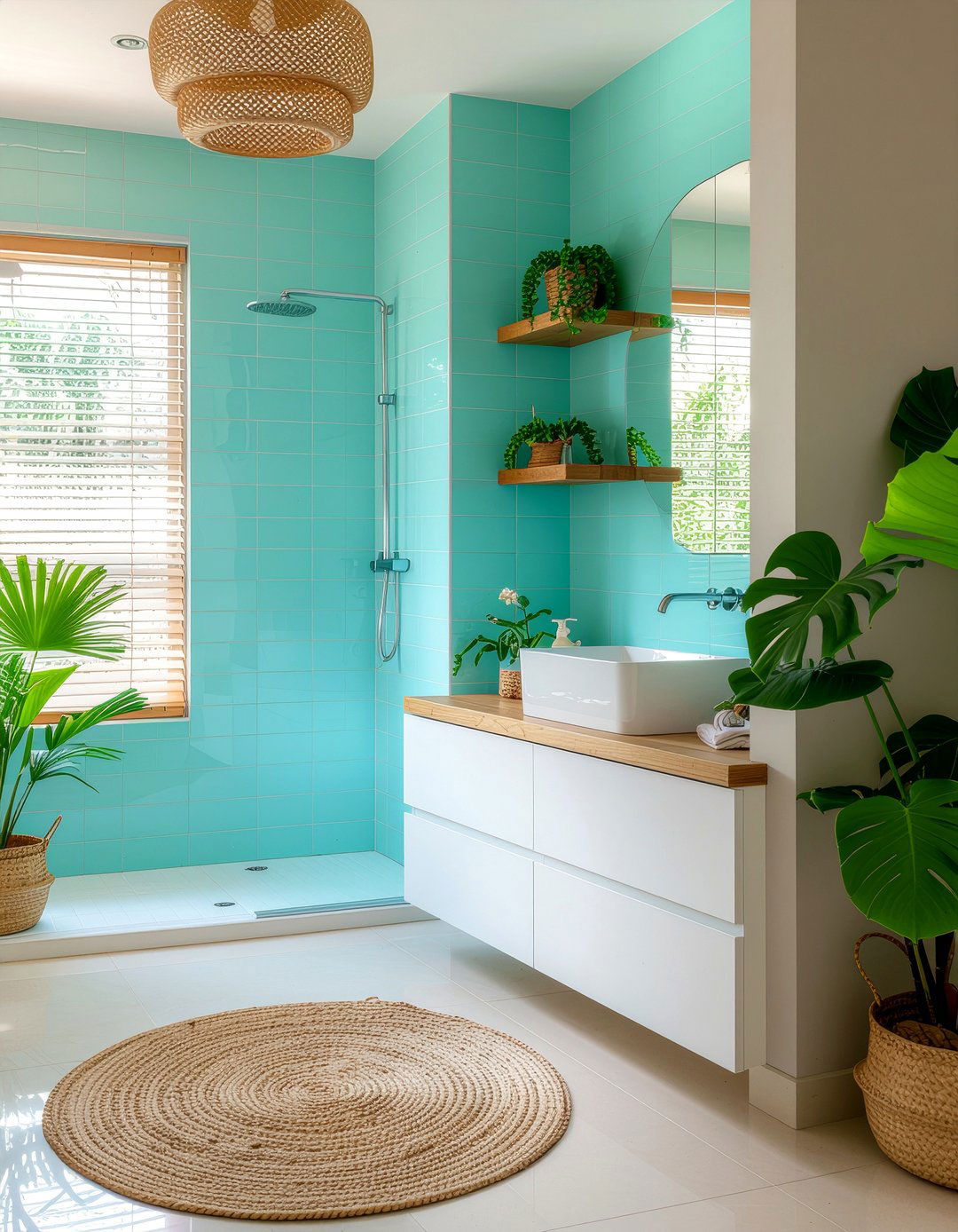 Turquoise bathroom - 30 cool blue bathroom ideas