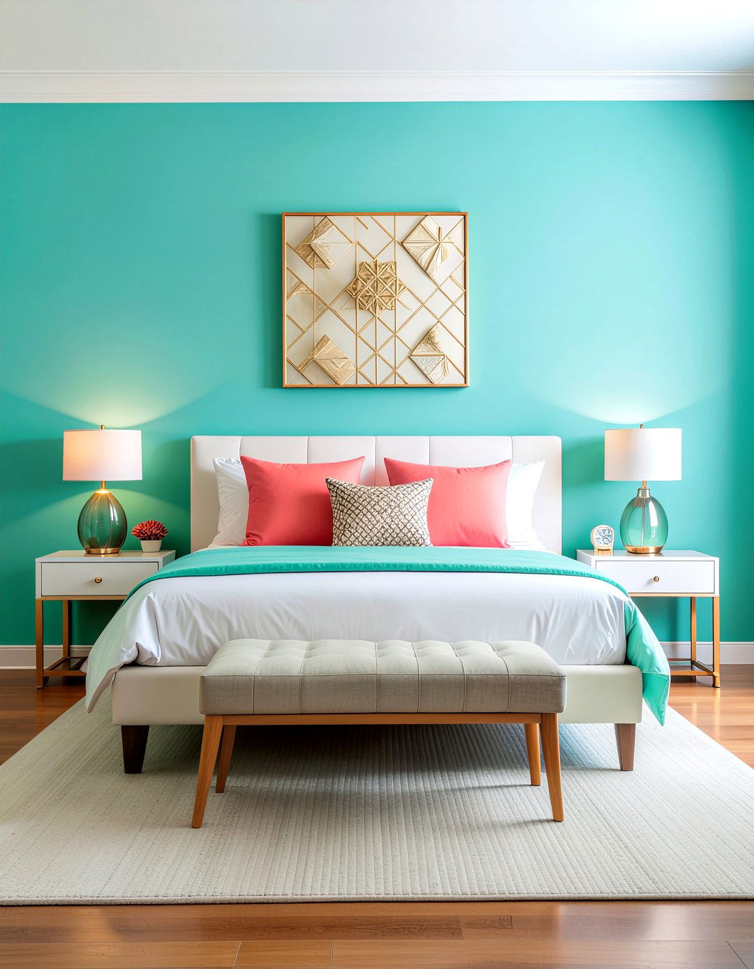 Turquoise bedroom - 30 bedroom blue walls