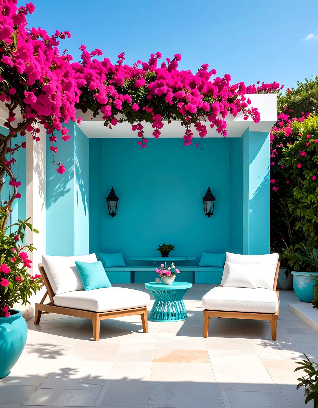 Turquoise blue patio - 30 blue paint color ideas