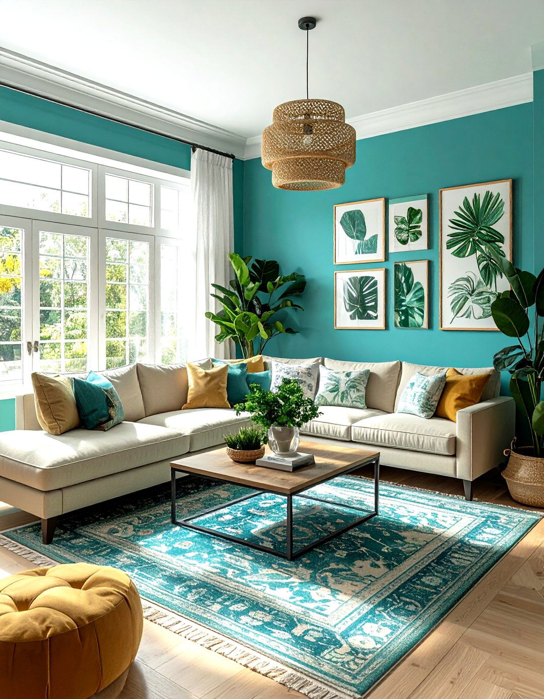 Turquoise living room - 30 modern blue living room ideas