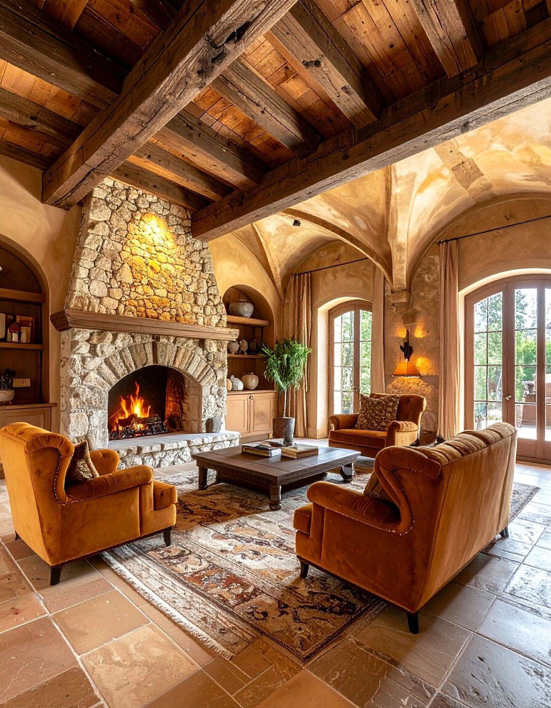 Tuscan Style Groin Vault - 30 living room groin vault ideas