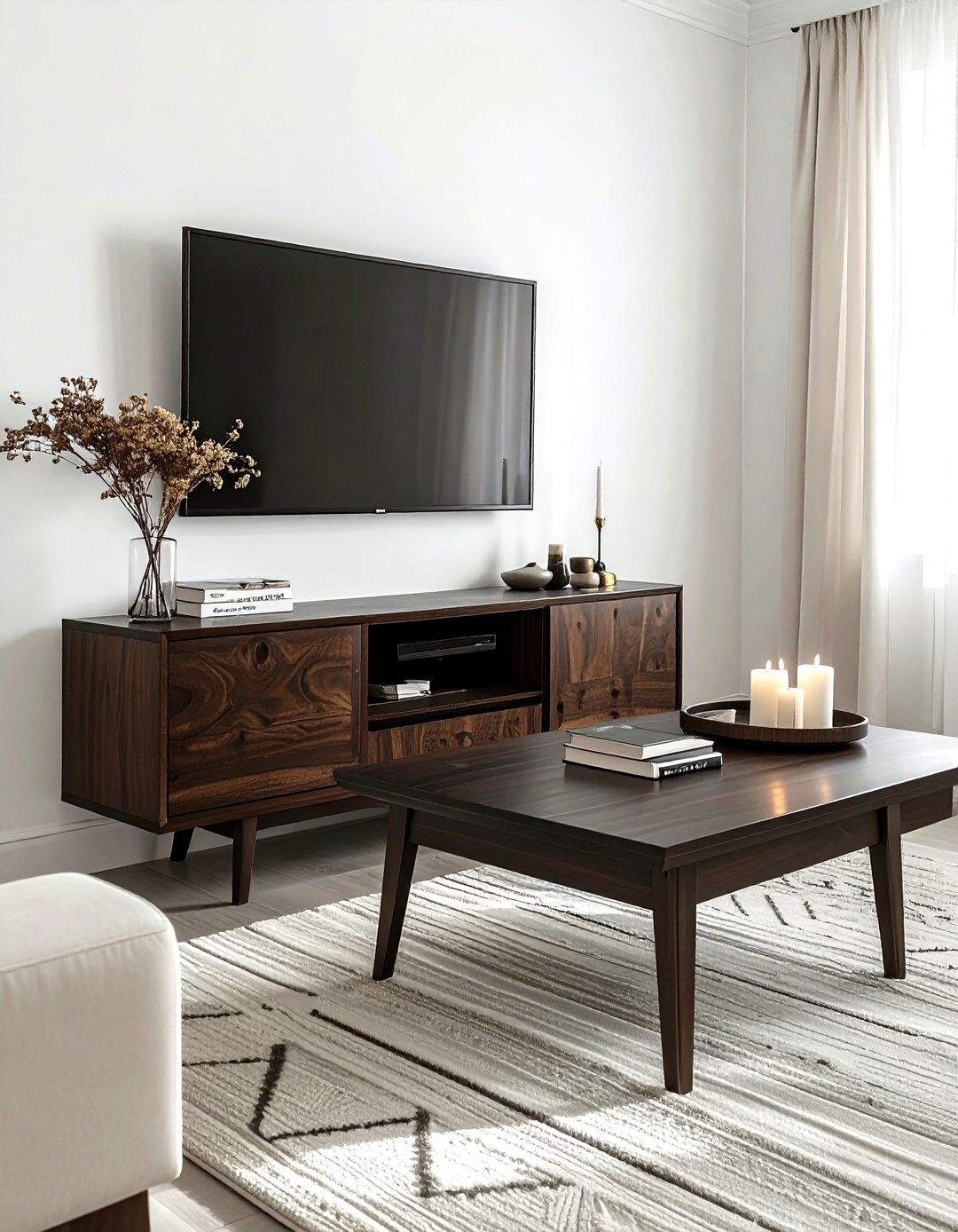Tv Above Console Table - 30 living room tv ideas