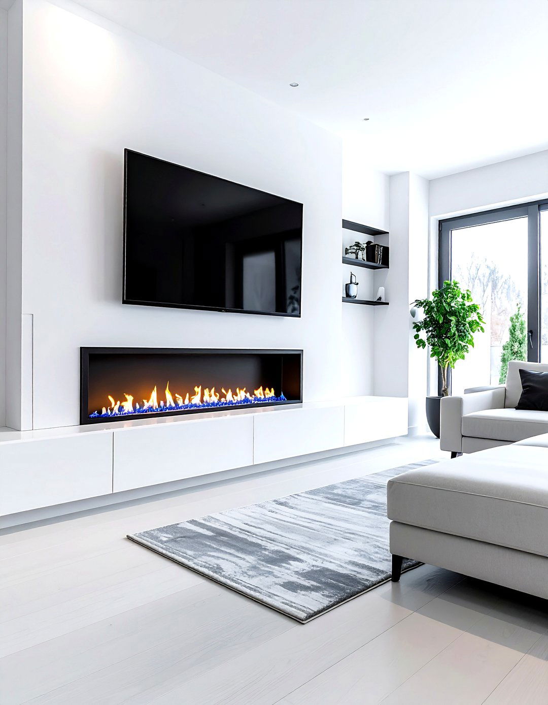 Tv Above Electric Fireplace - 30 living room tv ideas
