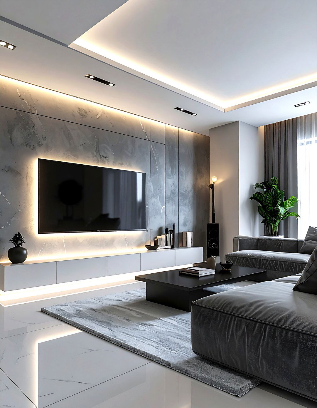 Tv With Led Backlighting - 30 living room tv ideas