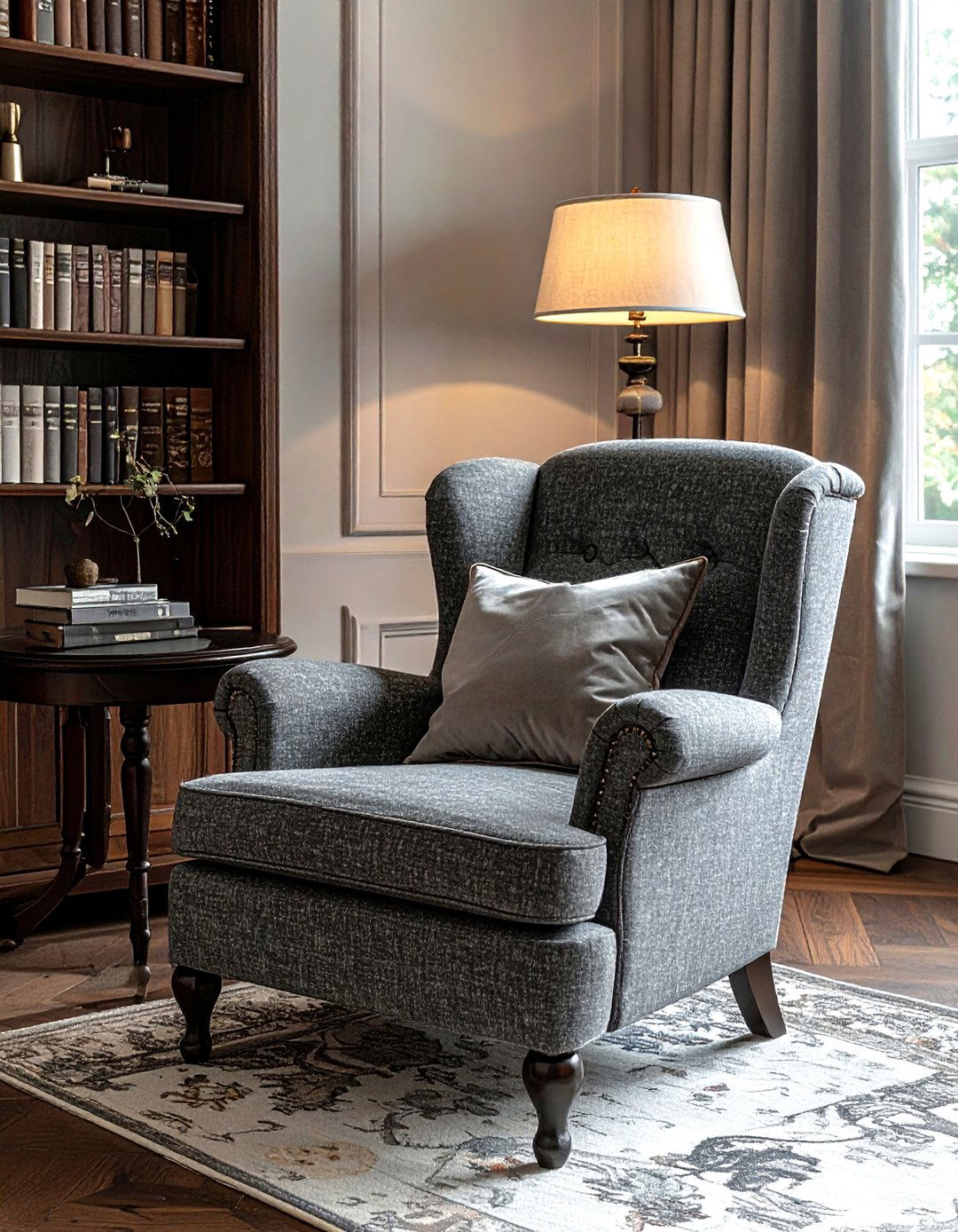 Tweed chair living room - 30 living room texture layering ideas