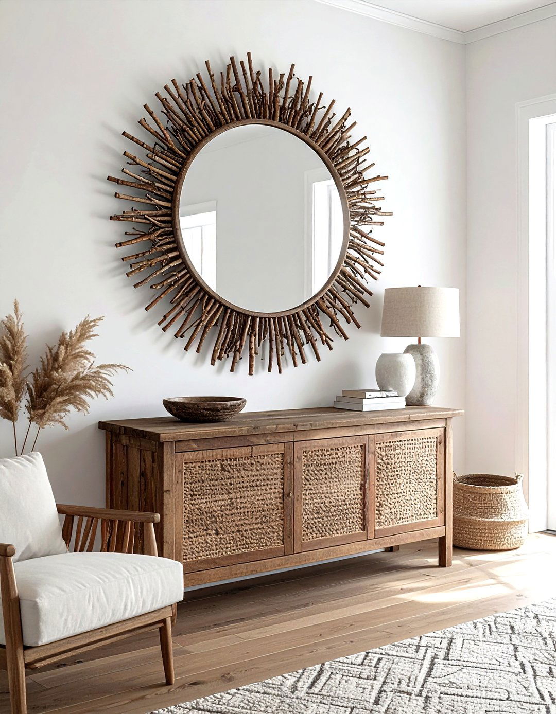 Twig Wall Mirror - 30 woodland dining room ideas