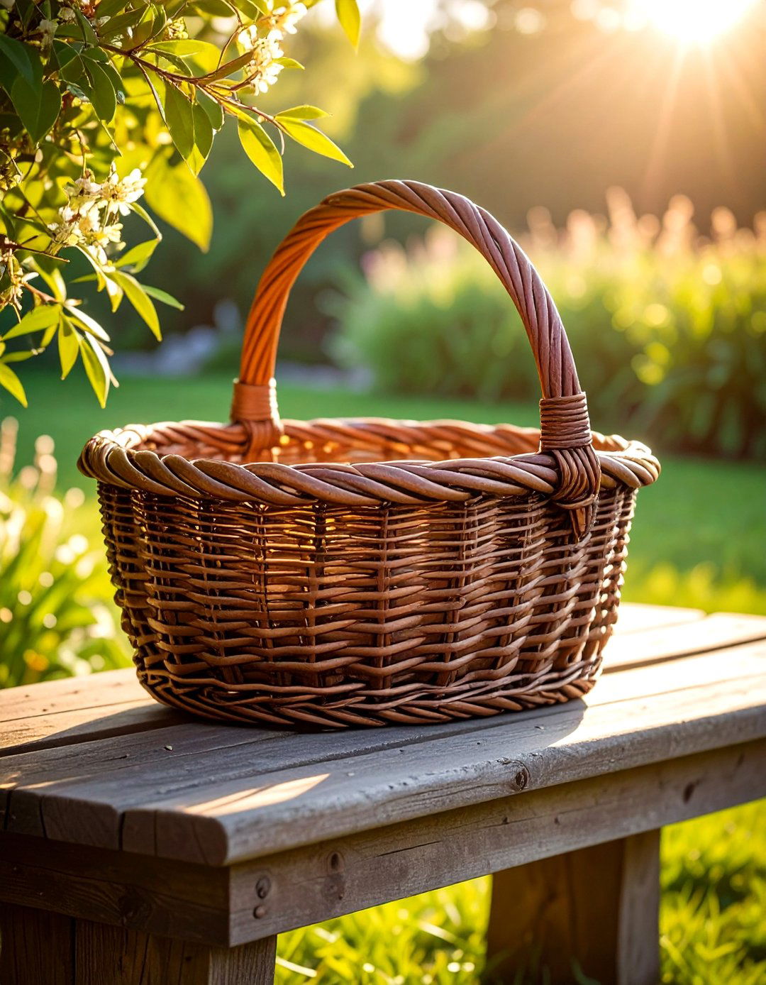 Twig basket - 30 twig decor ideas