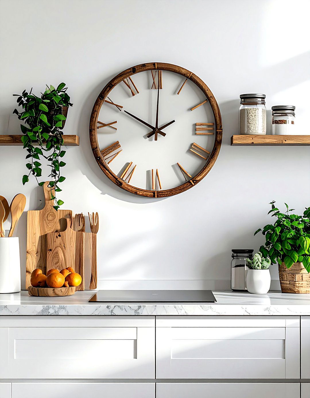Twig clock - 30 twig decor ideas