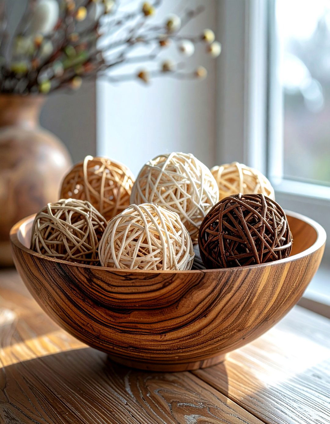 Twig decorative ball - 30 twig decor ideas