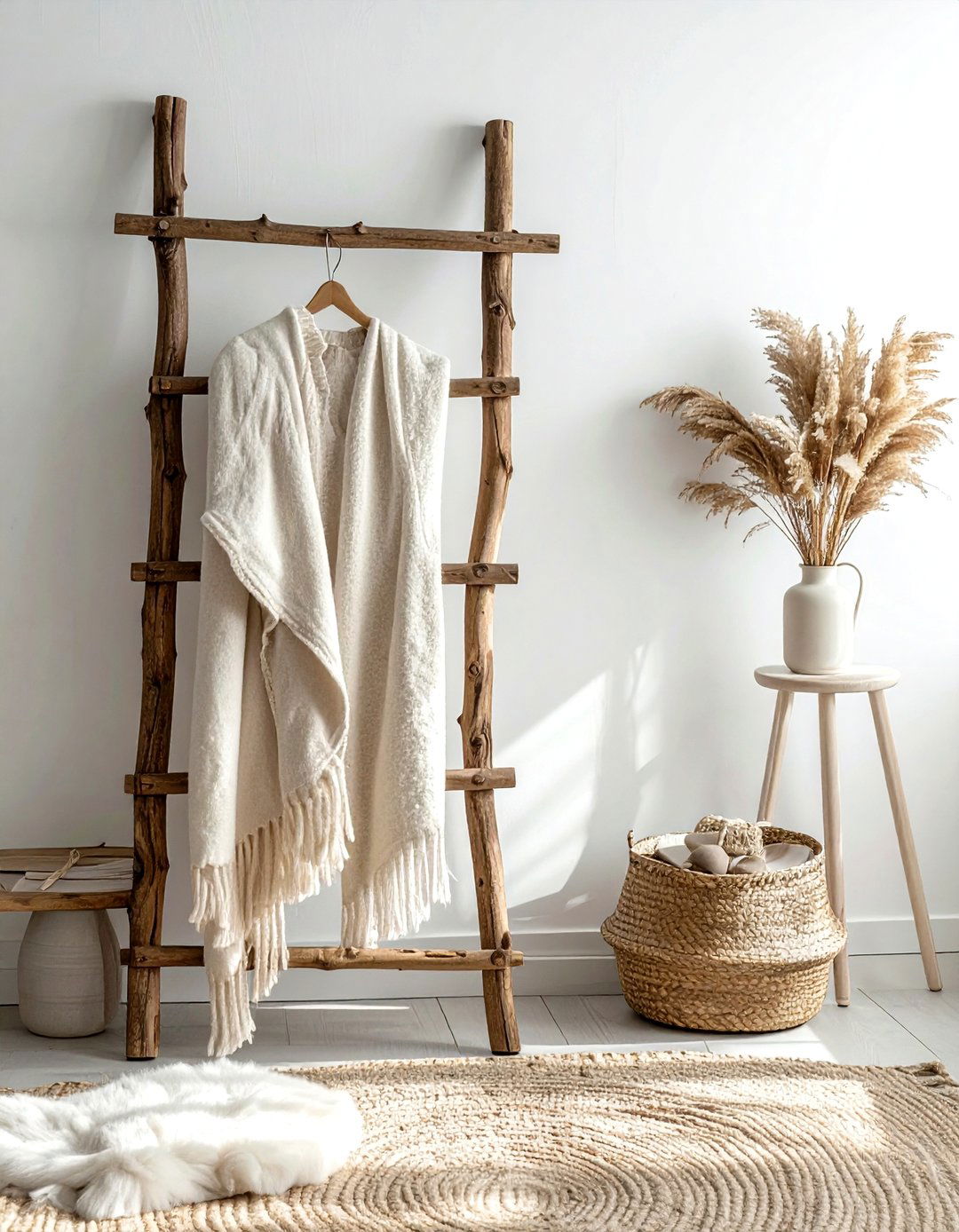 Twig ladder - 30 twig decor ideas