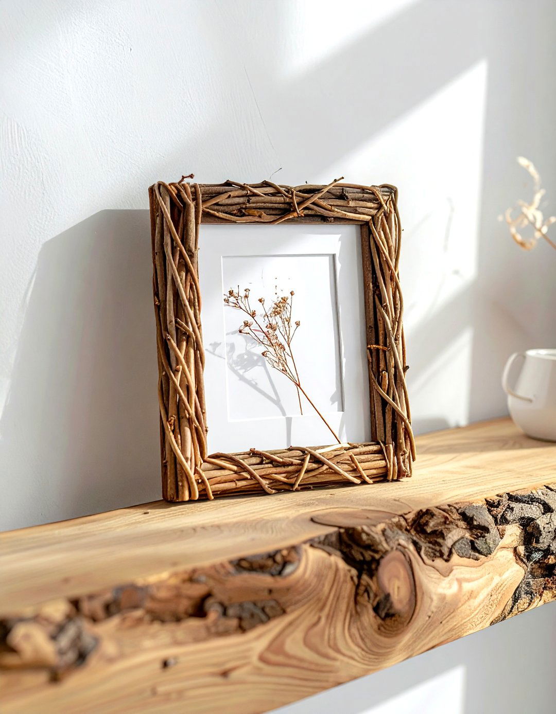 Twig picture frame - 30 twig decor ideas