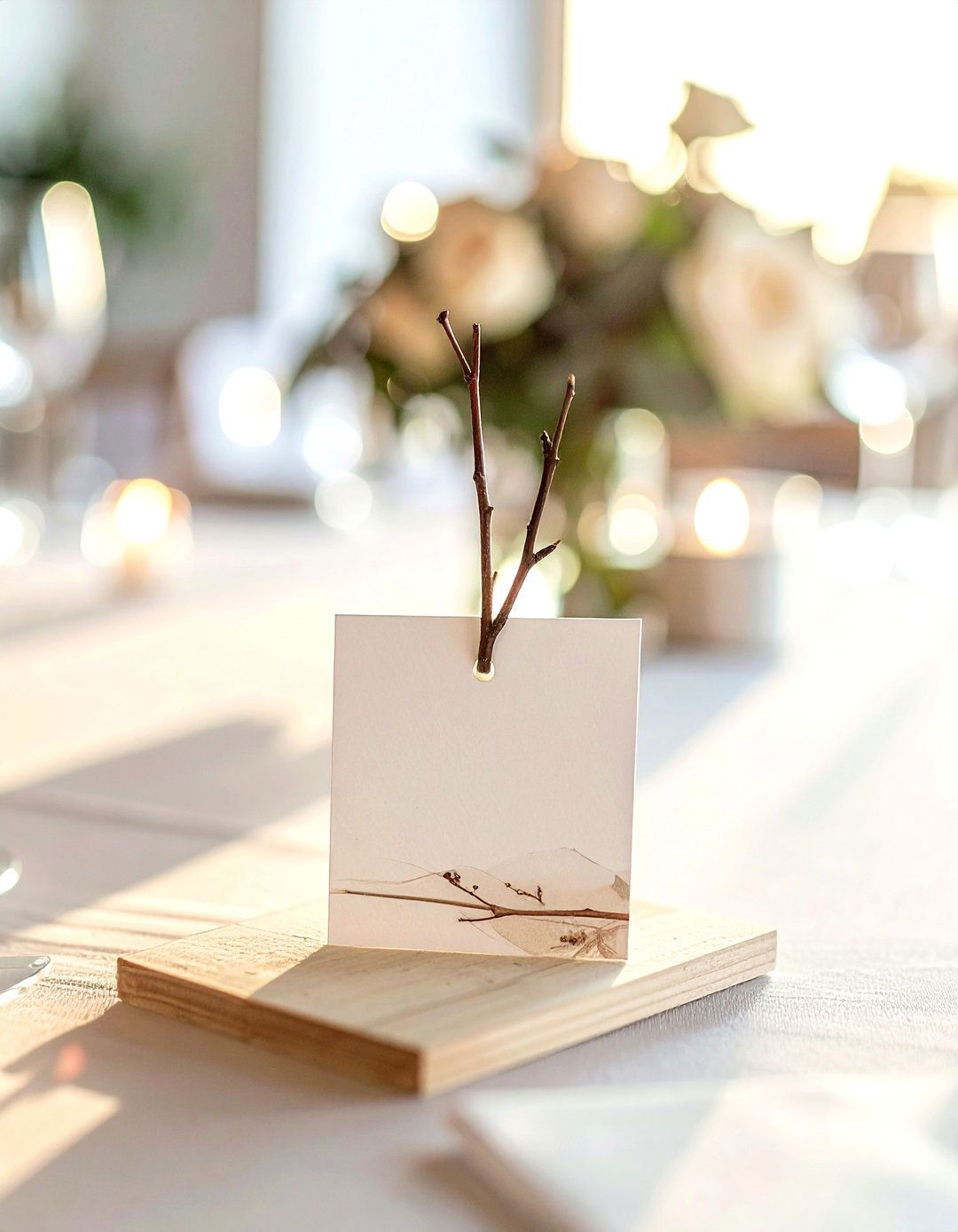 Twig place card holder - 30 twig decor ideas