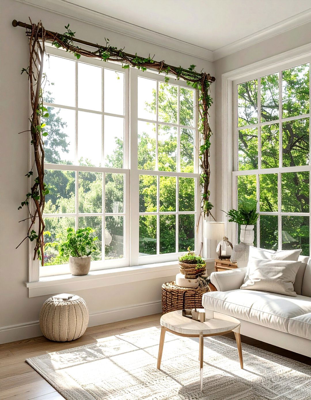Twig window treatment - 30 twig decor ideas