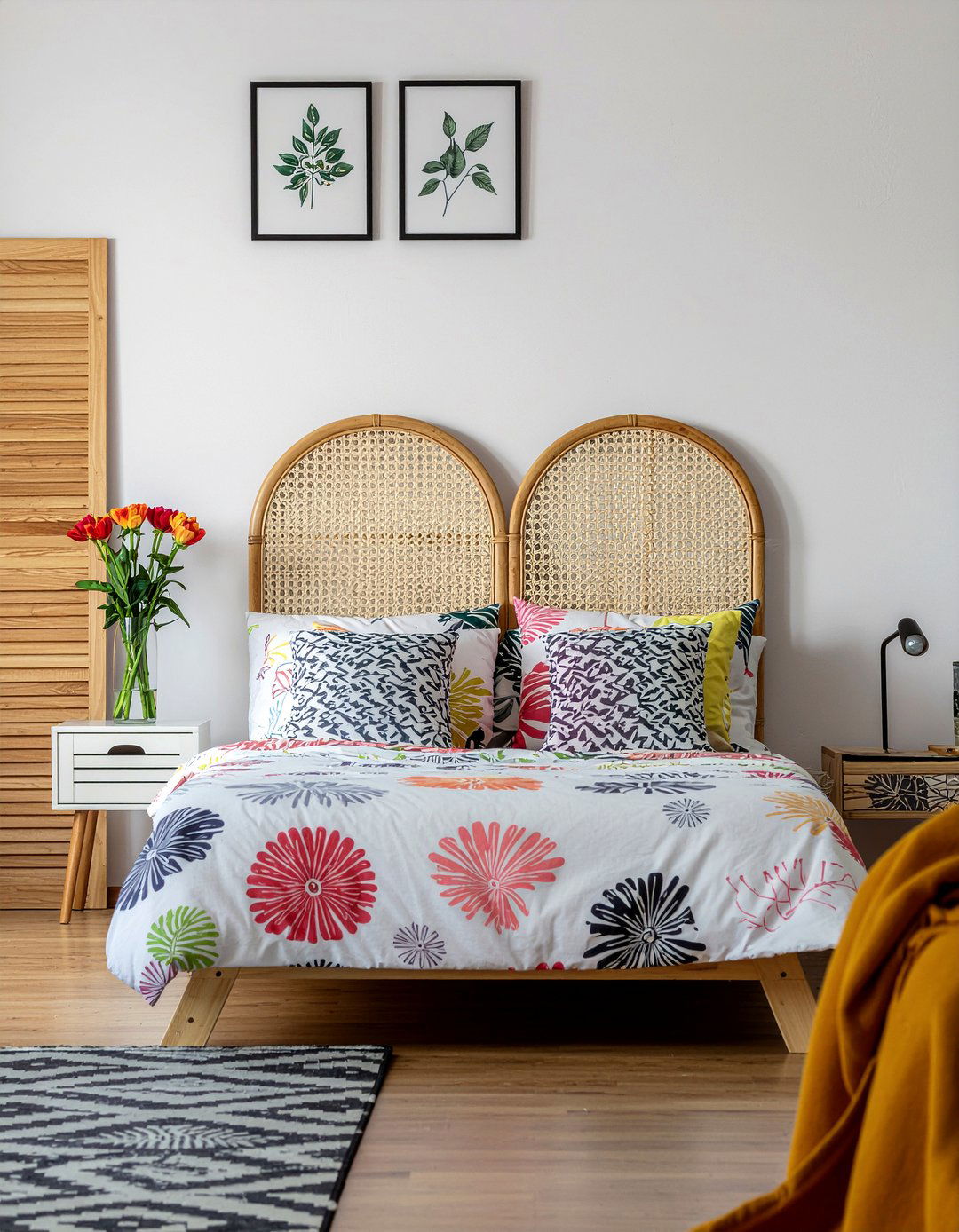 Twin Cane Headboard - 30 bedroom cane headboards