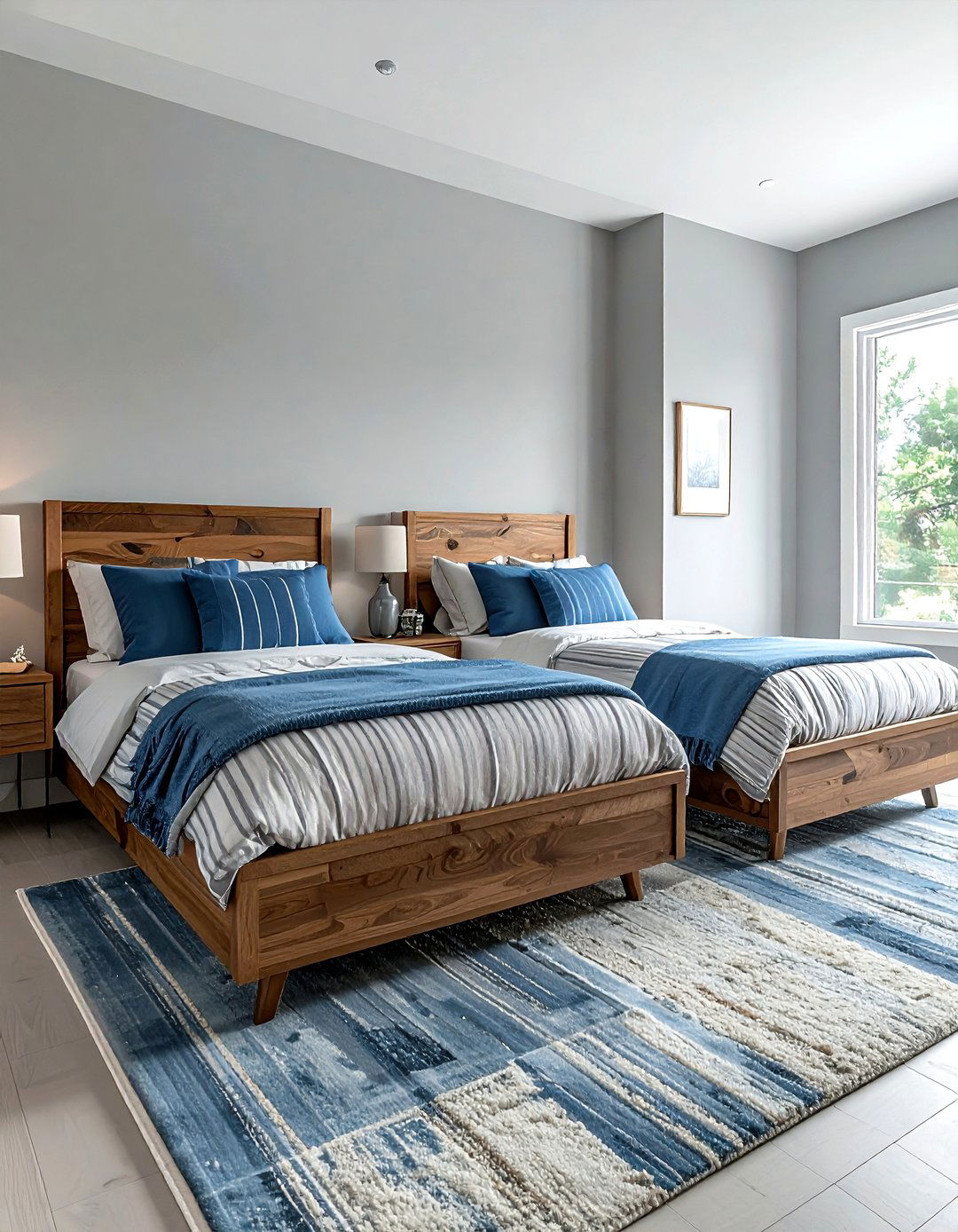 Twin beds side by side - 30 shared bedroom ideas