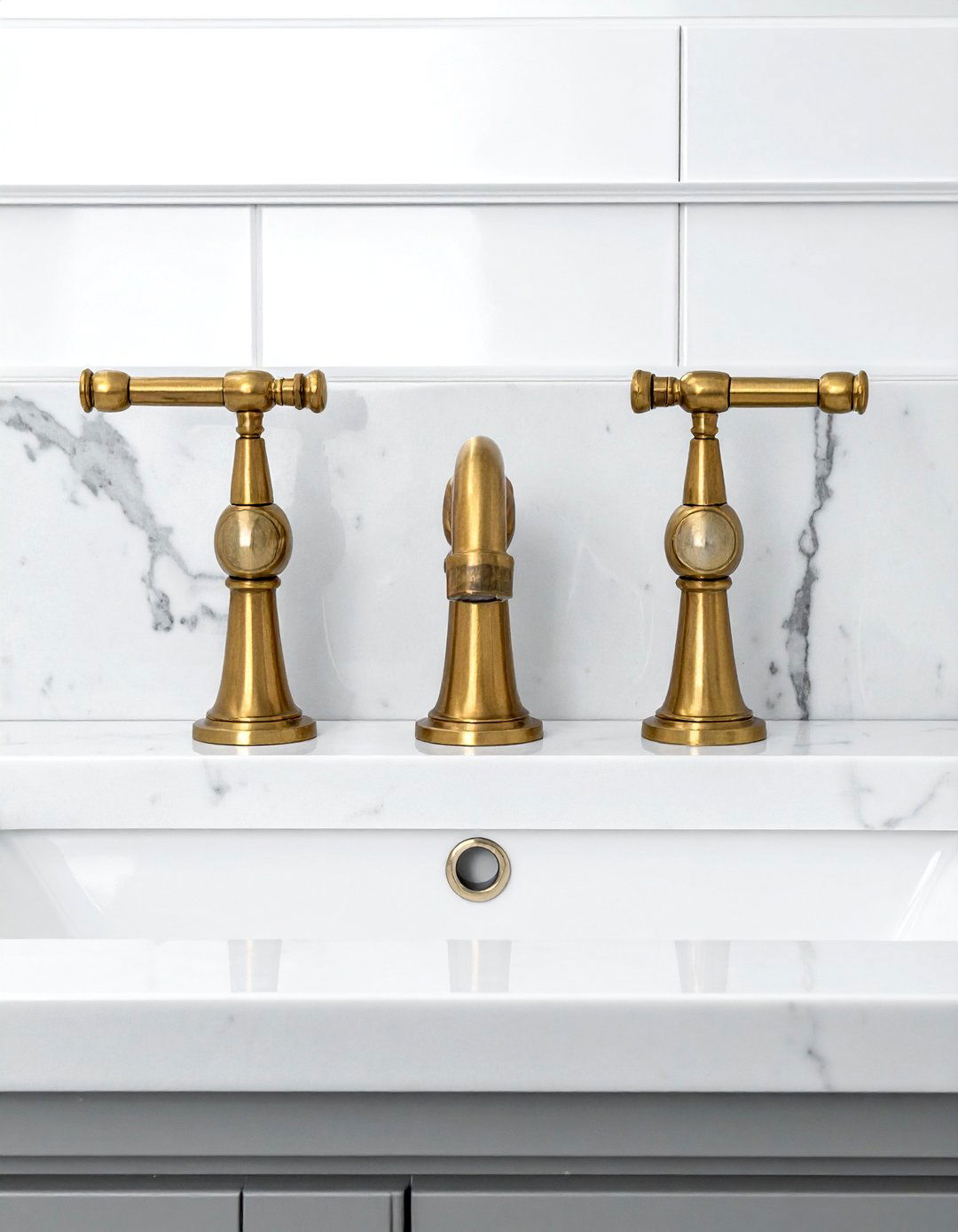 Two Handle Brass Faucet - 30 brass faucet ideas