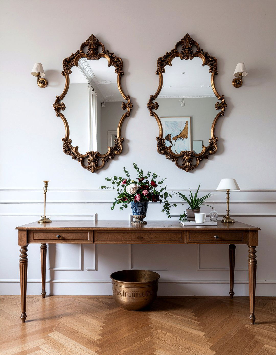 Two Matching Ornate Mirrors On Dining Room Wall - 30 ornate mirror dining room ideas