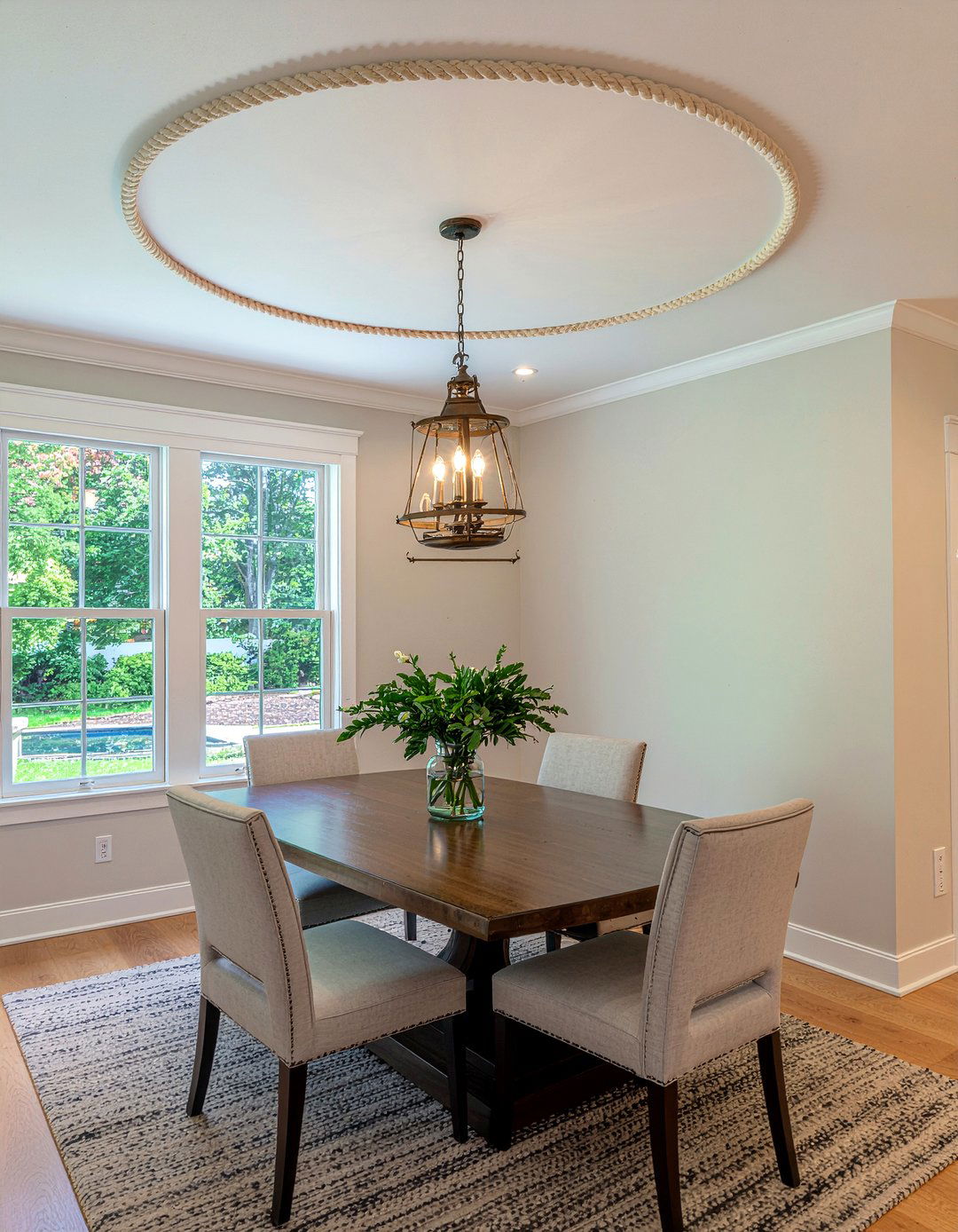 Two Piece Ceiling Medallion For Easy Installation - 30 dining room ceiling medallion ideas