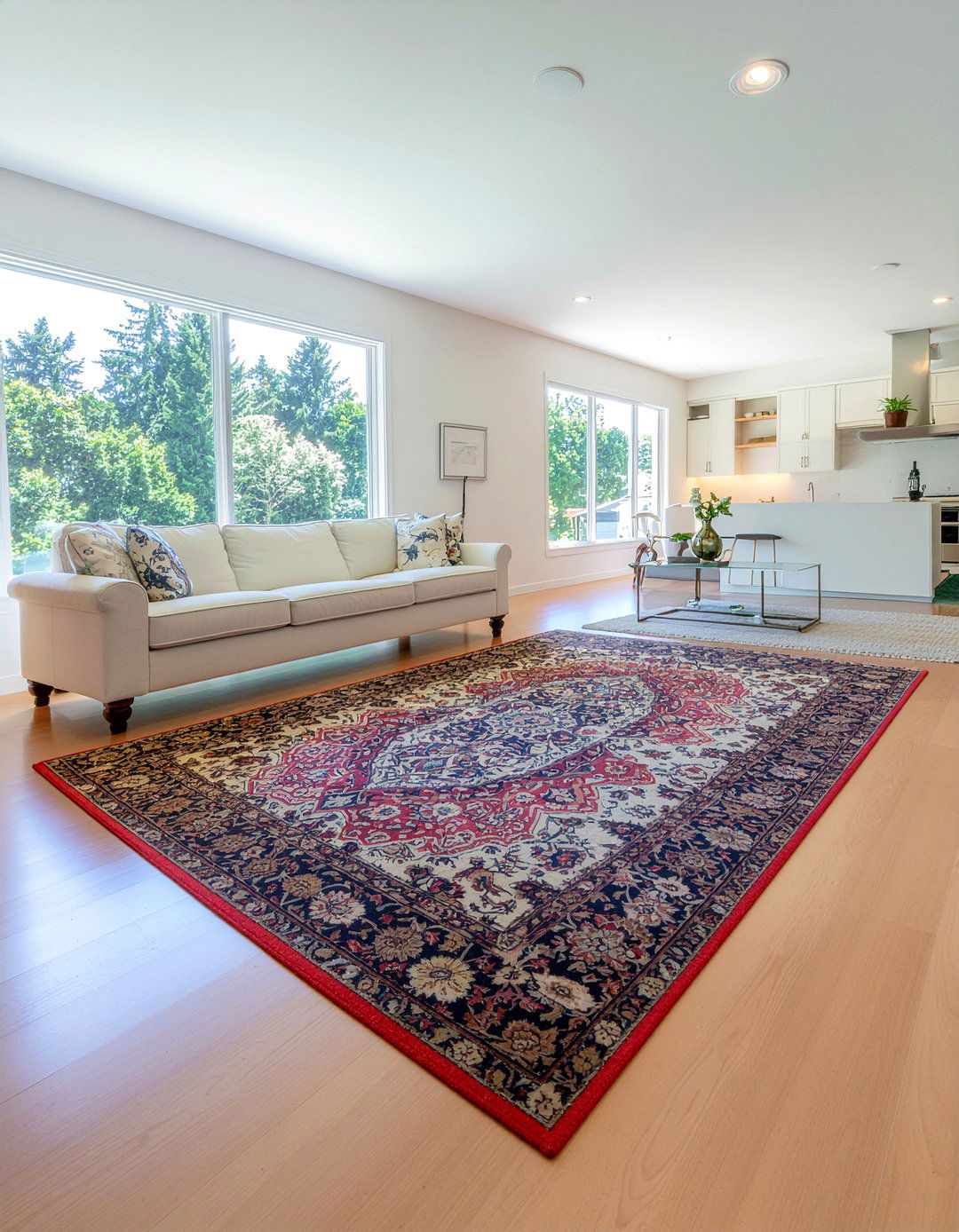 Two Rugs In Large Room - 30 living room rug placement ideas