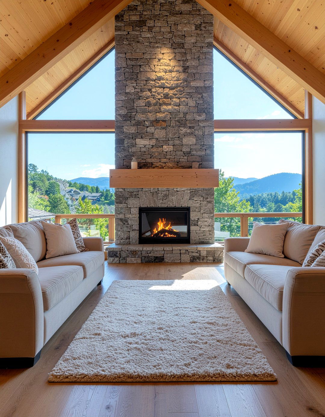 Two Sofas Near Fireplace - 30 living room two sofa ideas