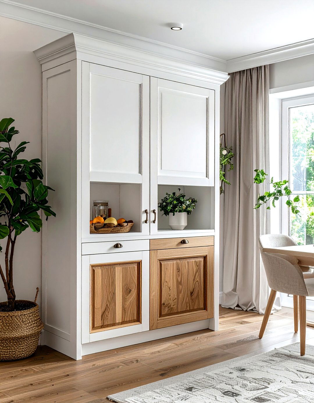 Two Tone Cabinet - 30 dining room cabinet storage ideas