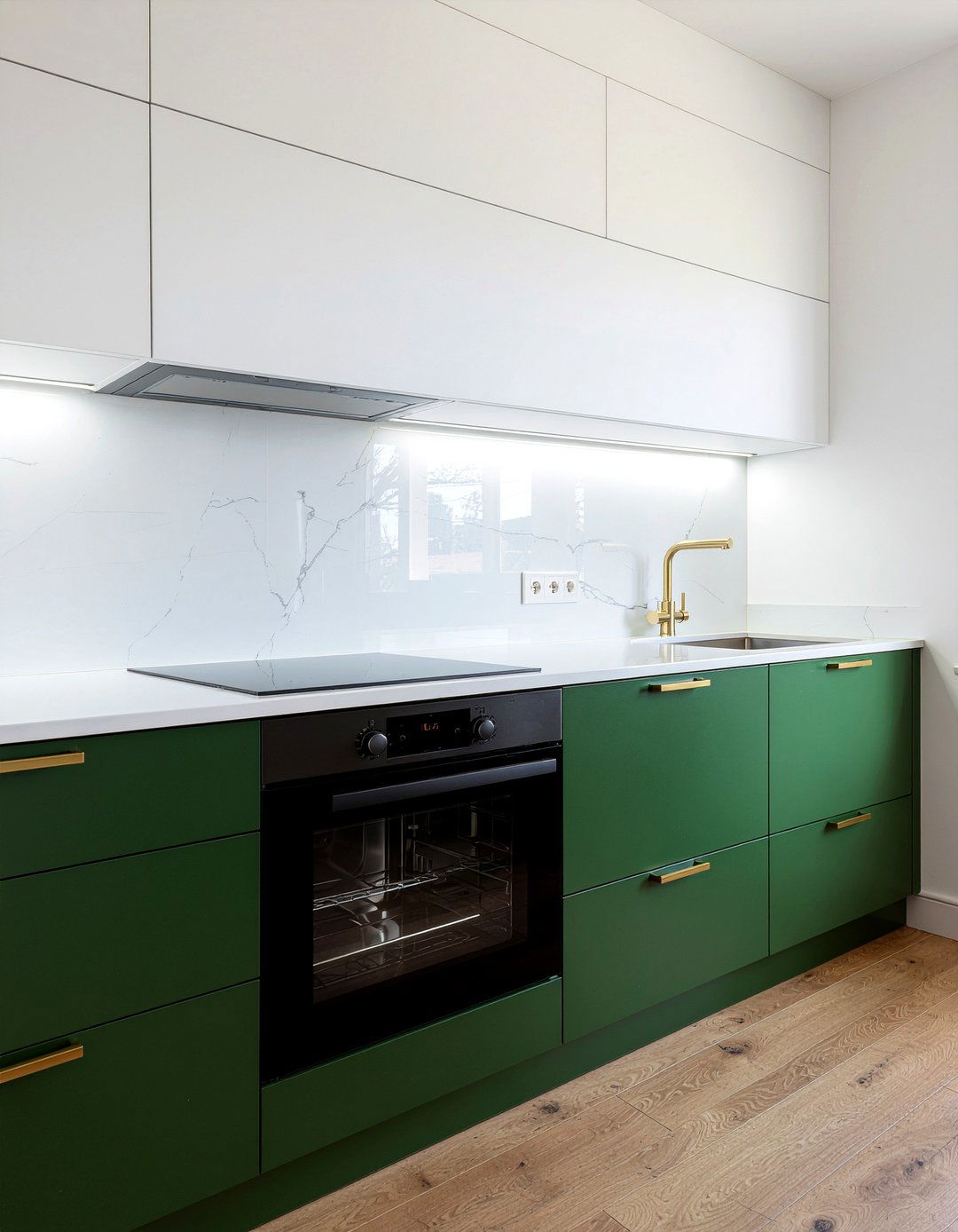 Two Tone Cabinets - 30 panel-ready dishwasher kitchen ideas