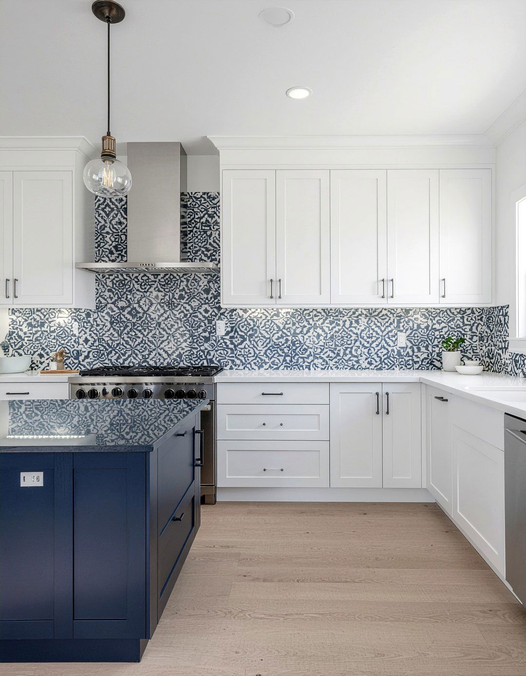 Two Tone Cement Tile - 30 cement tile kitchen backsplash ideas