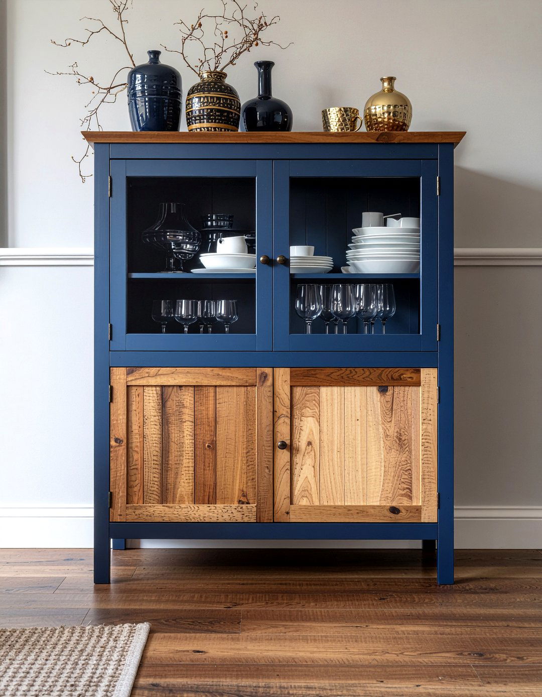 Two Tone China Cabinet - 30 living room china cabinet ideas