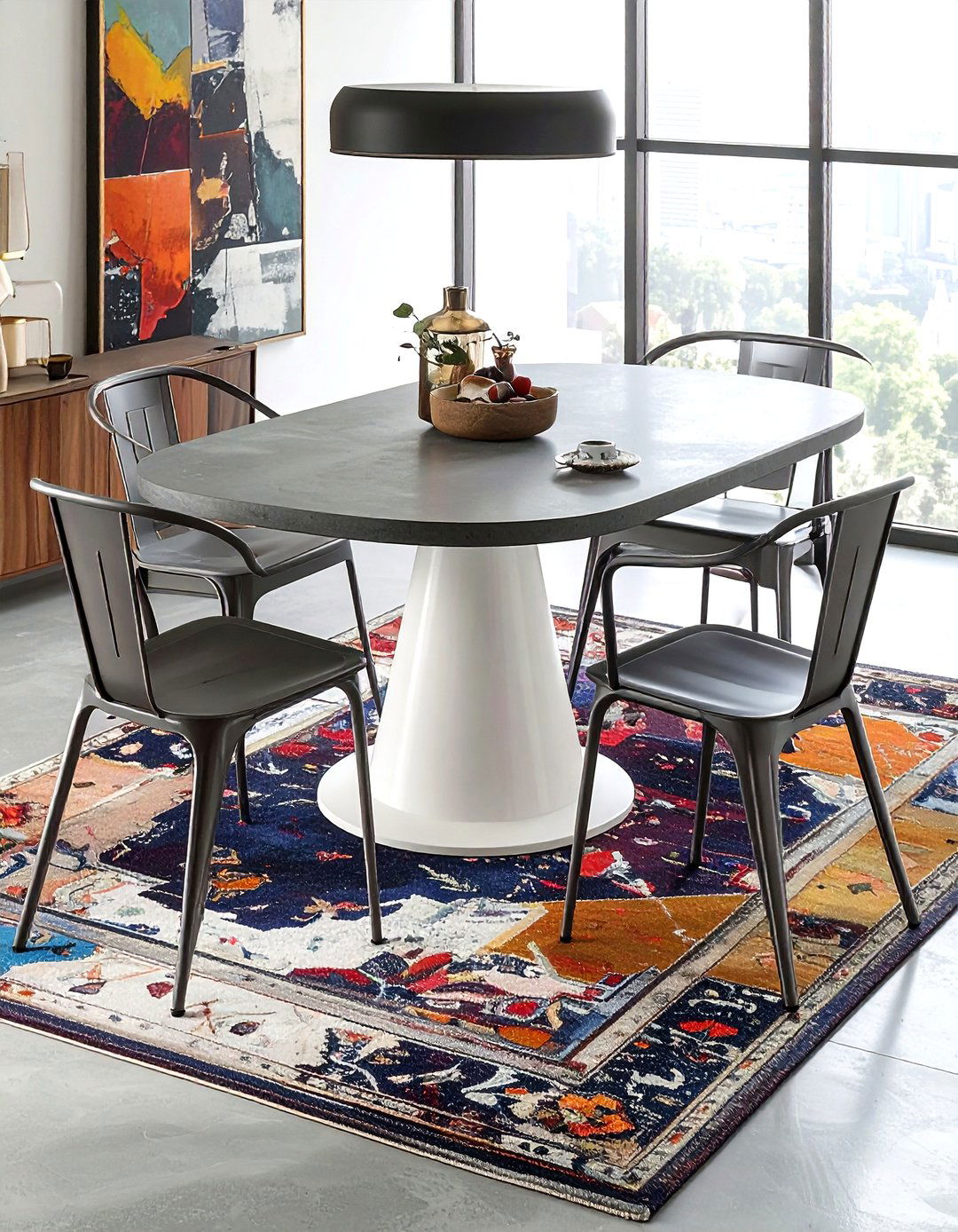 Two Tone Concrete Table - 30 concrete dining table ideas