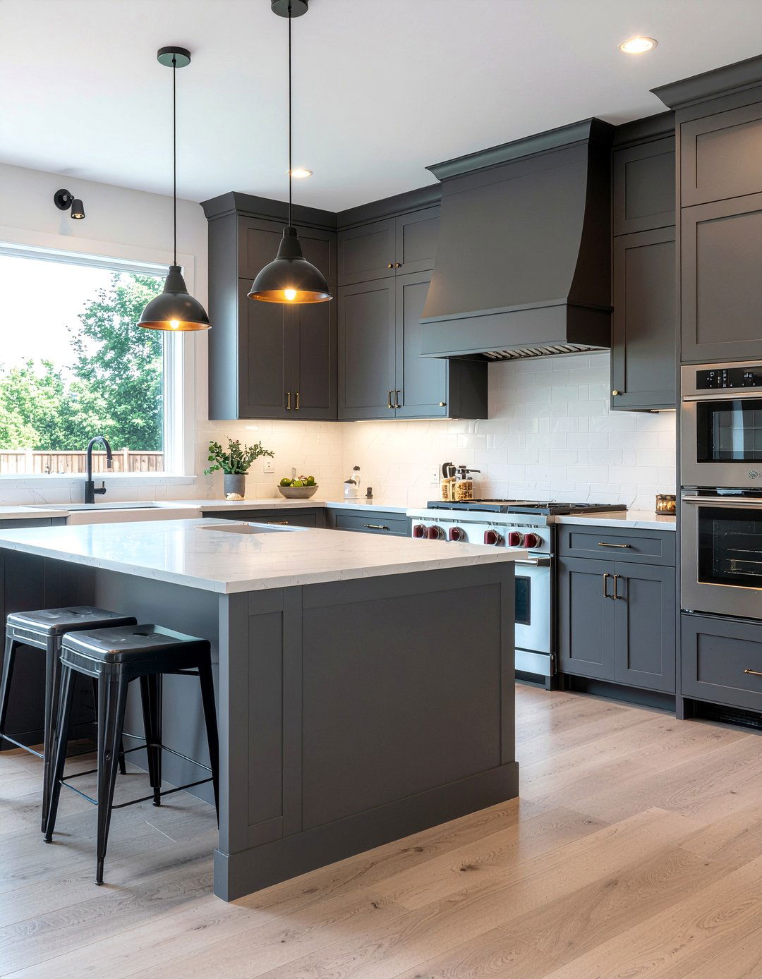 Two Tone Dark Gray And Light Gray Kitchen - 30 dark gray kitchen ideas