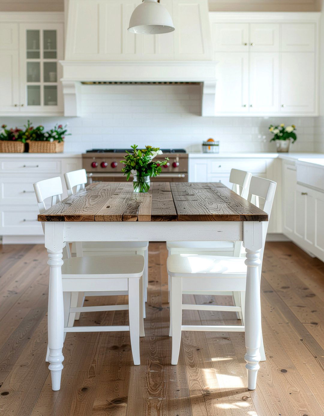 Two Tone Farmhouse Table - 30 farmhouse dining table ideas