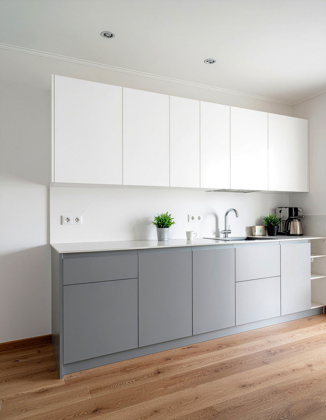 Two Tone Gray And White Cabinets - 30 gray kitchen cabinet ideas