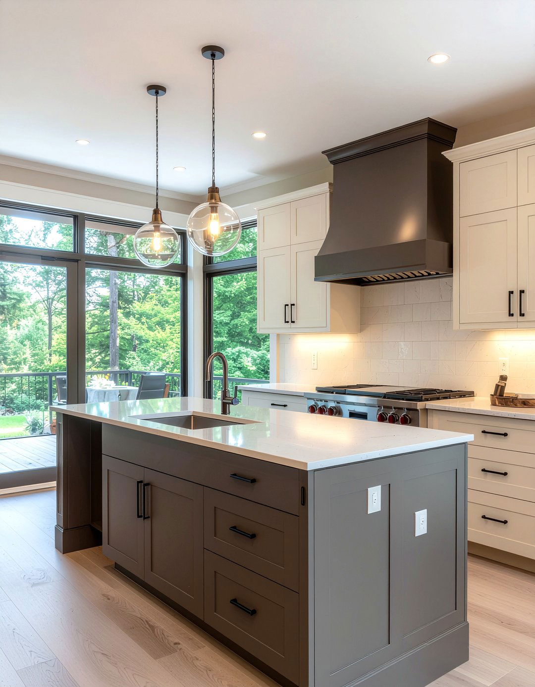 Two Tone Greige Kitchen - 30 greige kitchen ideas