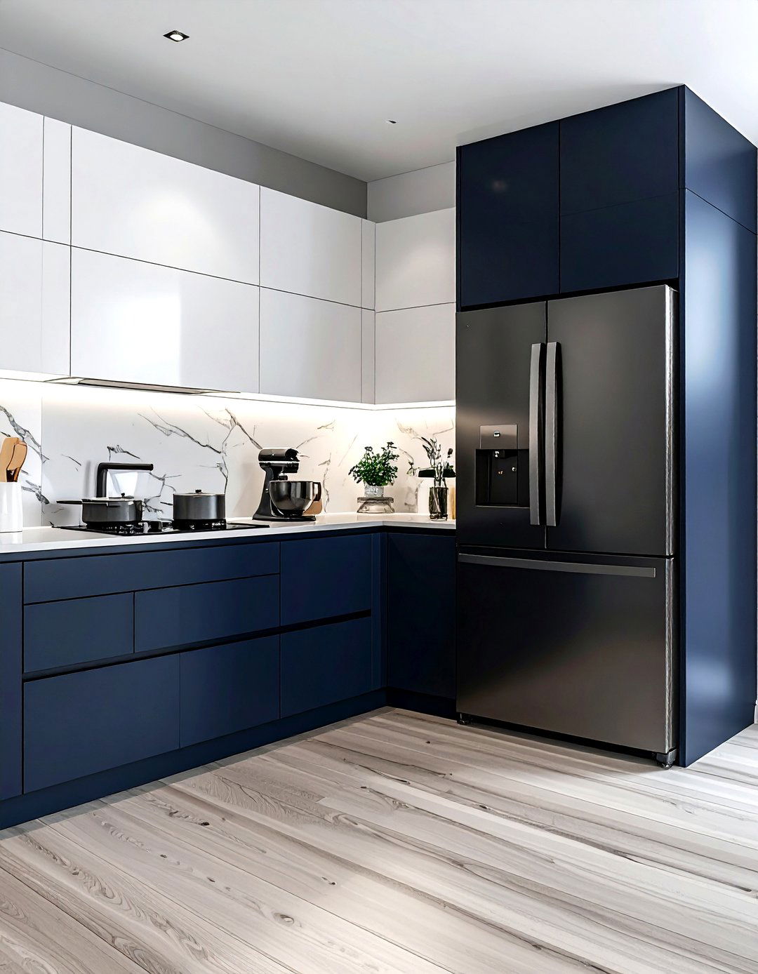 Two Tone Kitchen - 30 counter depth refrigerator kitchen ideas