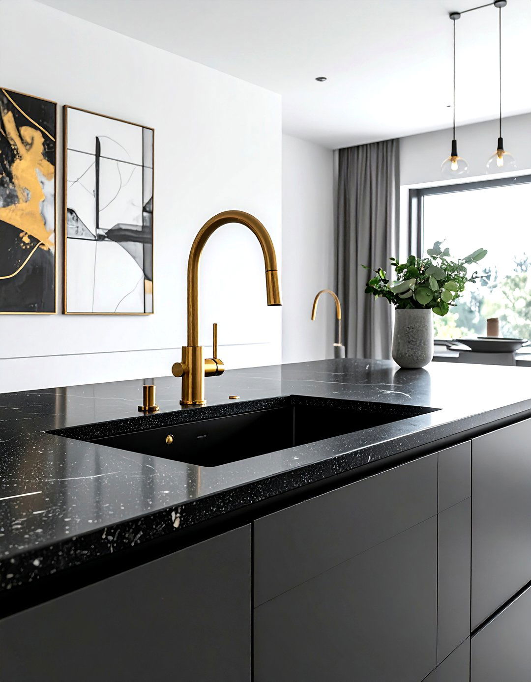 Two Tone Kitchen Faucet - 30 pull-down kitchen faucet ideas