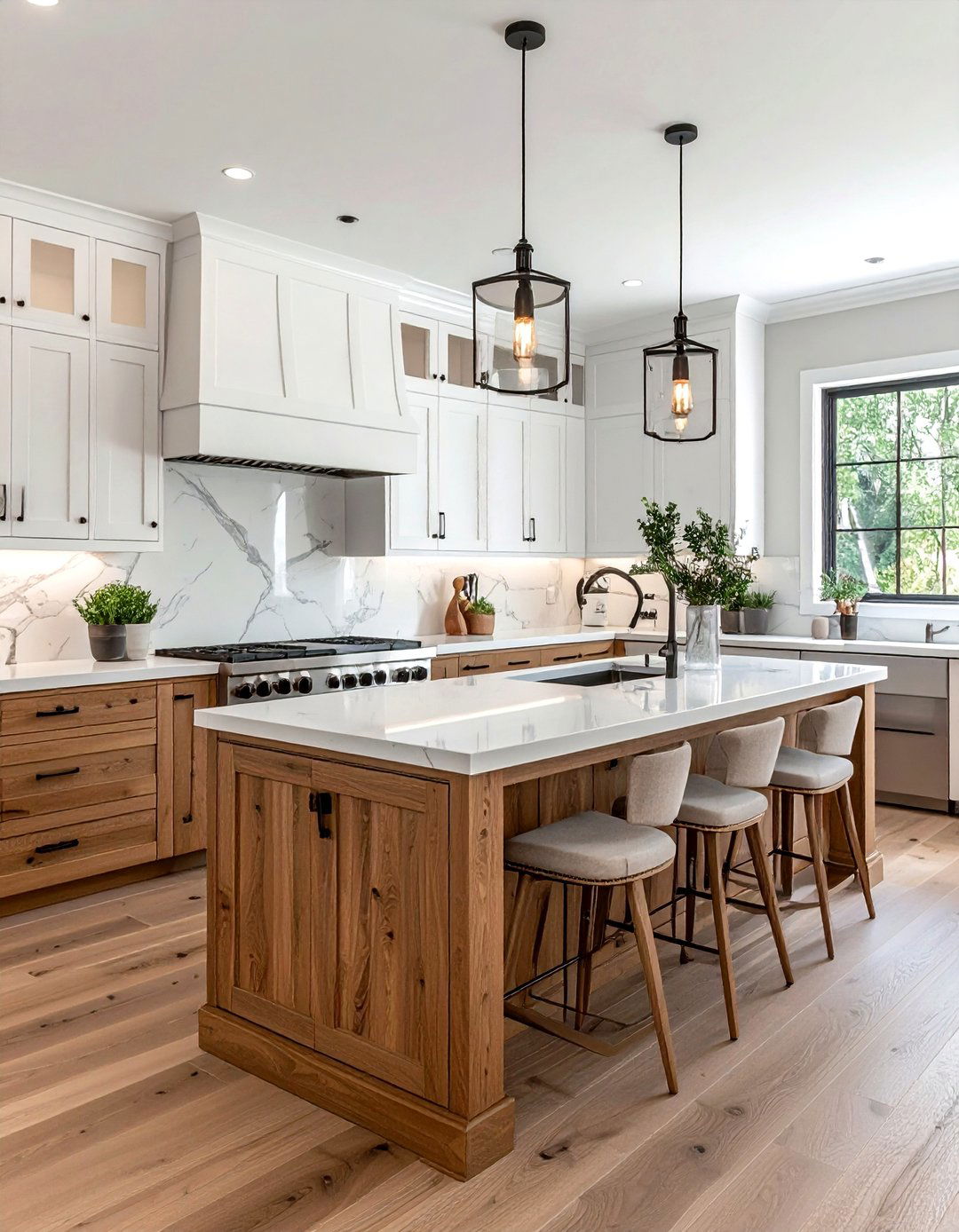 Two Tone Oak Kitchen Cabinets - 30 oak kitchen cabinet ideas