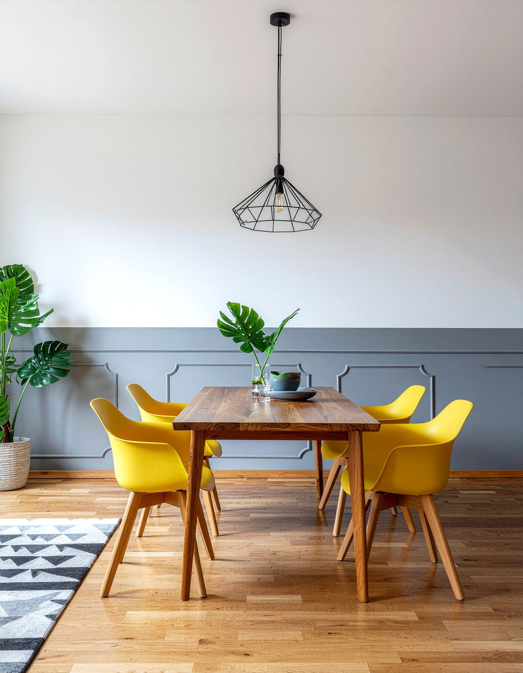 Two Tone Paint - 30 dining room accent wall ideas