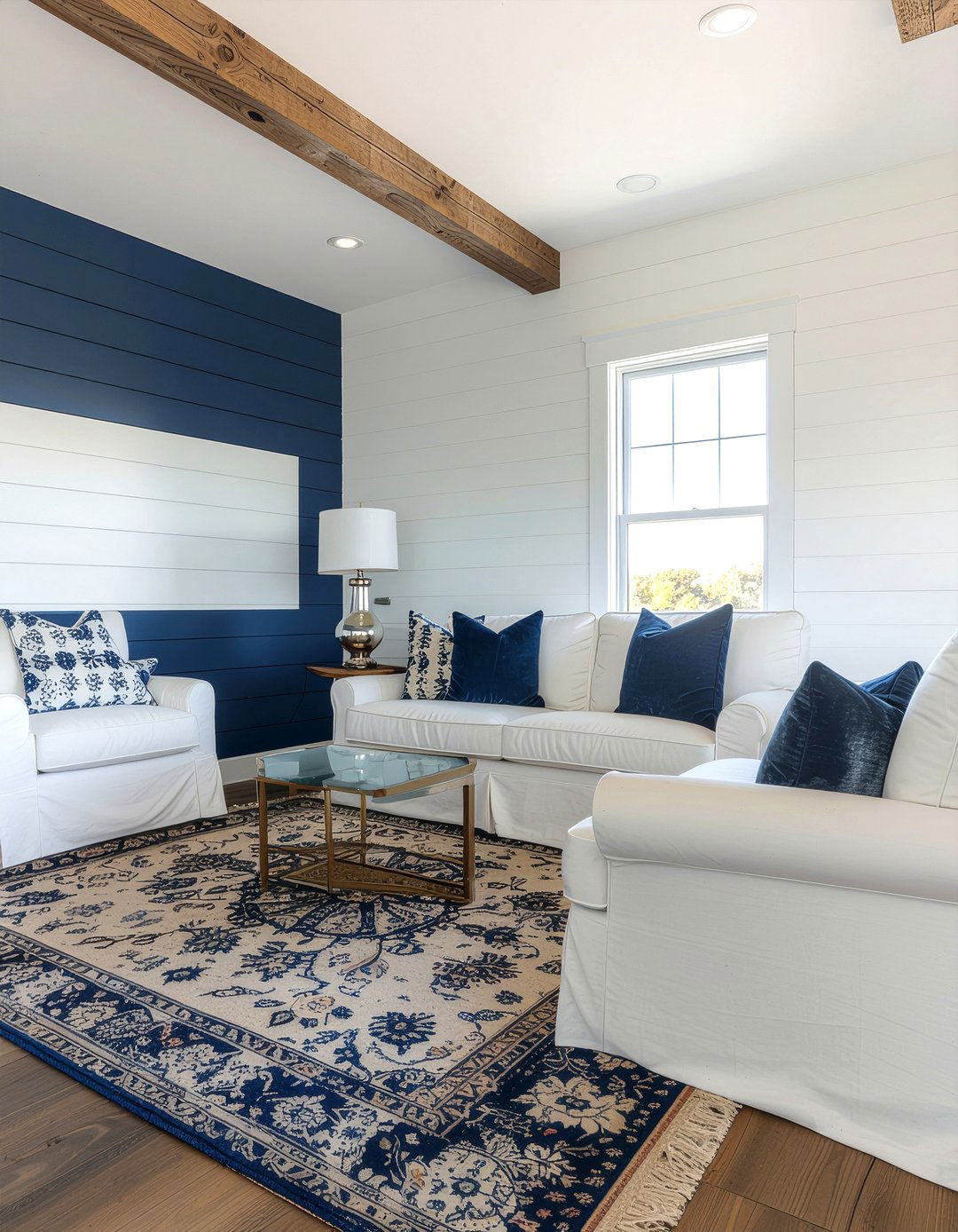 Two Tone Shiplap Wall - 30 living room shiplap walls